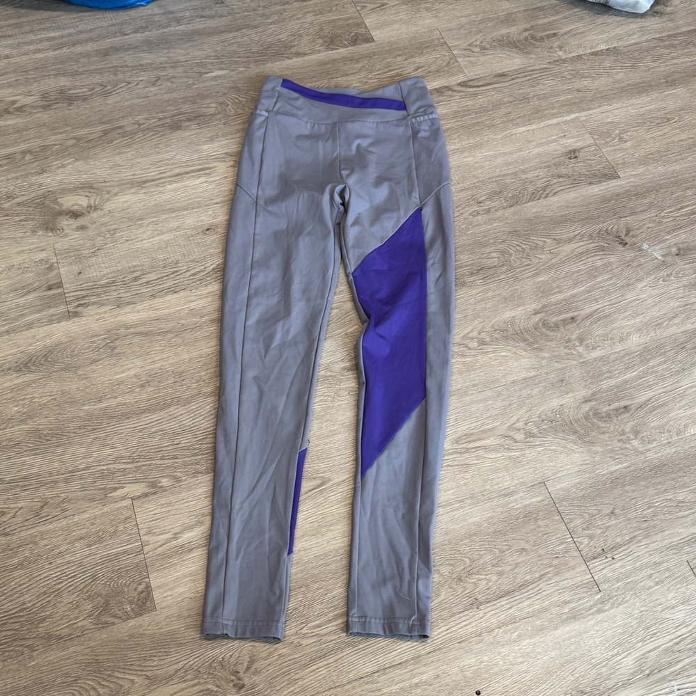 Gymshark Womens Grey blue Colorblock High Waisted Leggings‎ with Pocket Size S